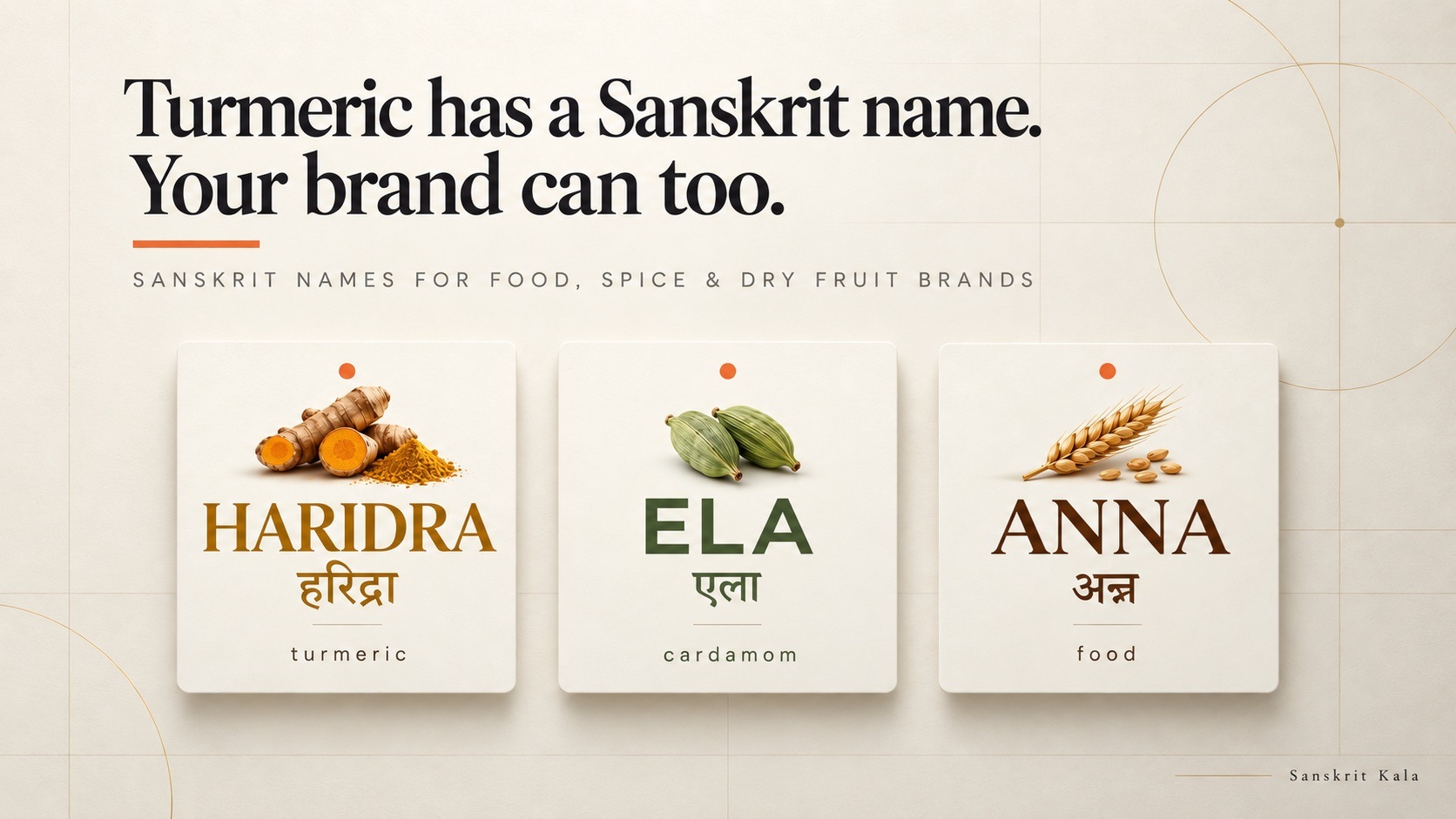 Sanskrit Names for Food, Spice & Dry Fruit Brands